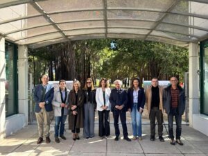 Grupo de representantes en la presentación de los sectores 17 y 18 del parque del Turia