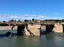 Puente dañado entre Quart de Poblet y Paterna tras la DANA