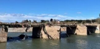 Puente dañado entre Quart de Poblet y Paterna tras la DANA