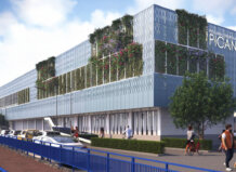 Vista exterior de la piscina cubierta y centro deportivo de Picanya