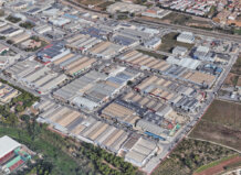 Vista aérea de los polígonos industriales en Paiporta