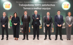Miembros del comité de dirección de Mercadona en rueda de prensa 2025
