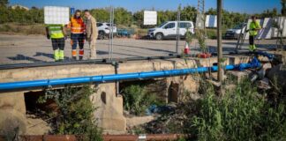 El Ayuntamiento de Torrent avanza en la renovación de una tubería dañada por fuertes lluvias.