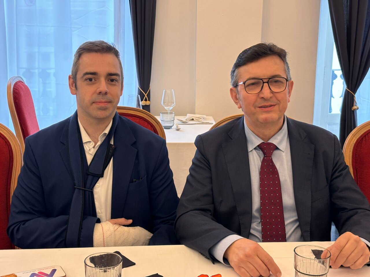 Vicente Lafuente en un desayuno informativo con empresarios