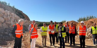 Visita del conseller a las obras en el barranco de l'Horteta en Torrent