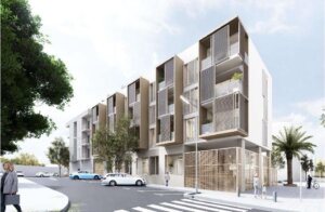 Edificio de viviendas protegidas en Manises con diseño moderno.