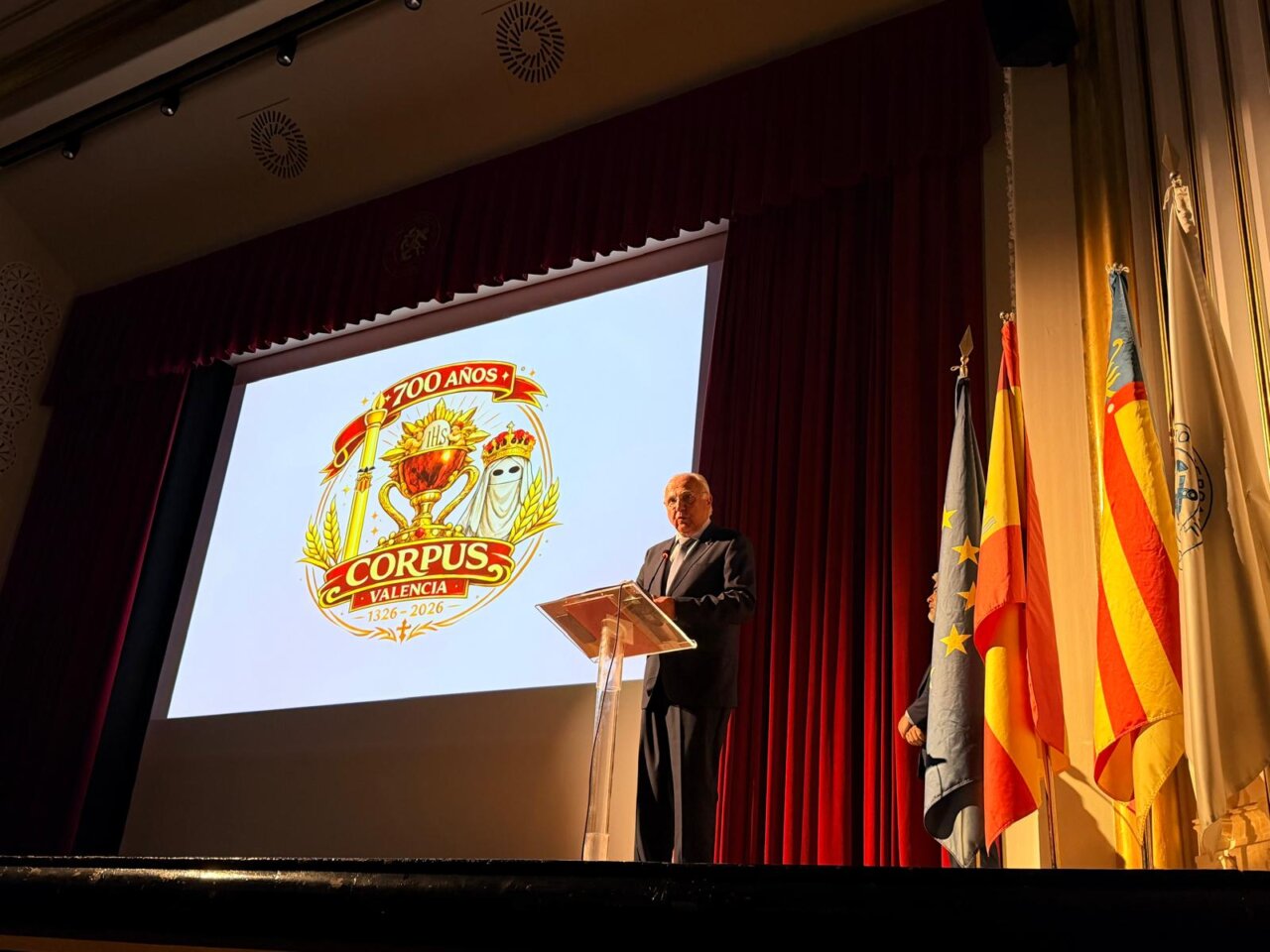 Presentación del logo del 700 aniversario del Corpus Christi en Valencia.
