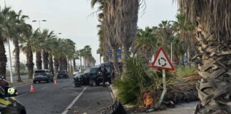 Accidente de tráfico en la avenida Serra d’Aitana en Alboraia