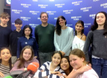 Grupo de alumnos del British School of Valencia en BBC Radio York