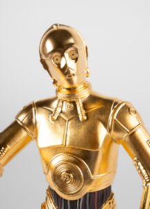 Figura de C-3PO de Lladró, droide de protocolo dorado de Star Wars