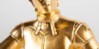 Figura de C-3PO de Lladró, droide de protocolo dorado de Star Wars