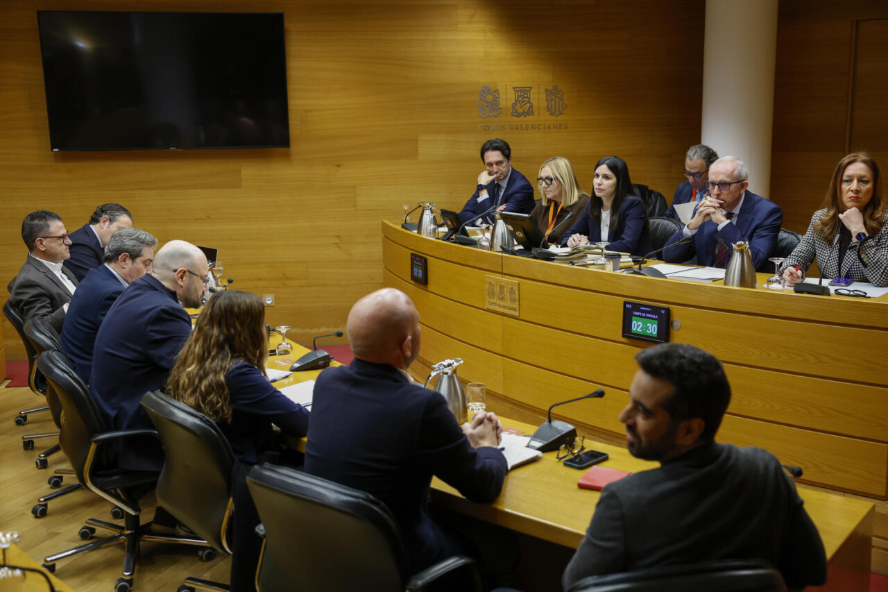 Reunión de la comisión de investigación sobre la DANA en Les Corts Valencianes
