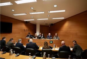 Reunión de la comisión de investigación sobre la DANA en Les Corts Valencianes.