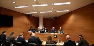Reunión de la comisión de investigación sobre la DANA en Les Corts Valencianes.