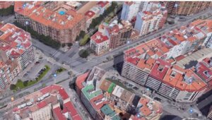 Vista aérea de la Avenida Giorgeta en Valencia, donde ocurrió la tragedia.