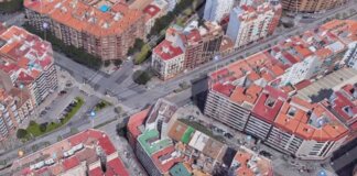 Vista aérea de la Avenida Giorgeta en Valencia, donde ocurrió la tragedia.