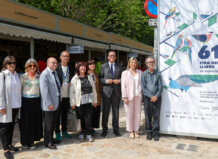 Inauguración de la 61ª Fira del Llibre en Viveros, Valencia con autoridades y organizadores.
