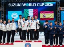 Gimnastas del Club Abetmar en el podio de la Suzuki World Cup 2026