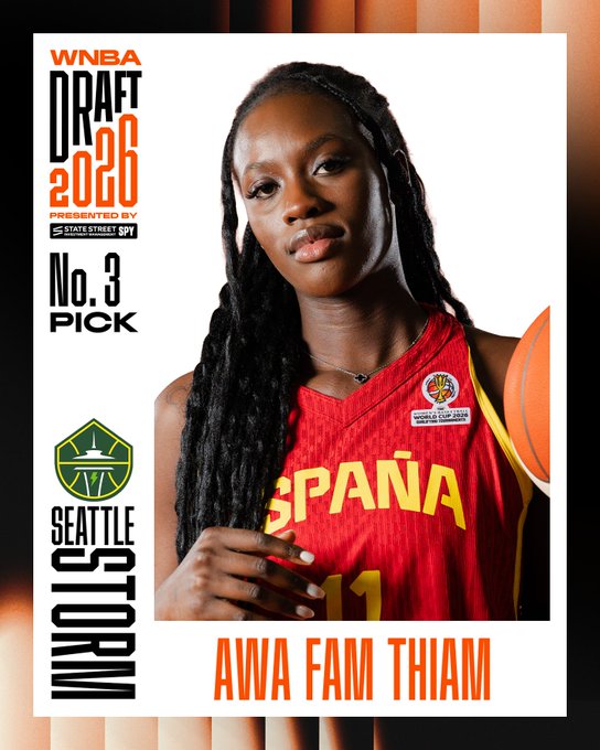 Awa Fam seleccionada en el tercer lugar del Draft 2026 de la WNBA