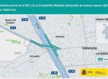 El nuevo puente mejorará la conexión entre la V-30 y la A-3 en Valencia.