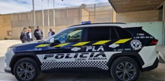 Vehículo de la Policía Local de Alboraya en presentación oficial