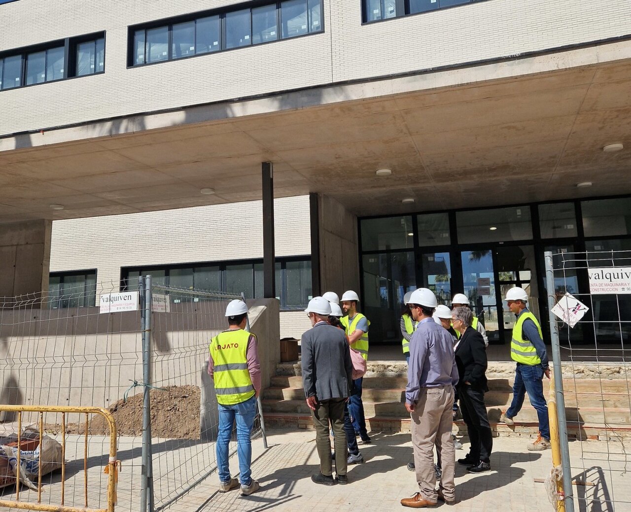 Visita a las obras del nuevo IES La Patacona en Alboraya