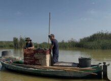 Un nuevo plan de ayudas de 275.000 euros refuerza el sector pesquero profesional en València Dos pescadores en una embarcación en L'Albufera de Valencia