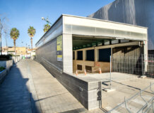 Vista del parking municipal de Sedaví en proceso de reconstrucción