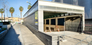 Vista del parking municipal de Sedaví en proceso de reconstrucción