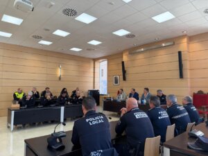 Reunión de policías locales en Alfafar sobre seguridad pública
