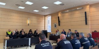 Reunión de policías locales en Alfafar sobre seguridad pública