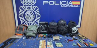 Objetos recuperados por la Policía Nacional tras robos en viviendas