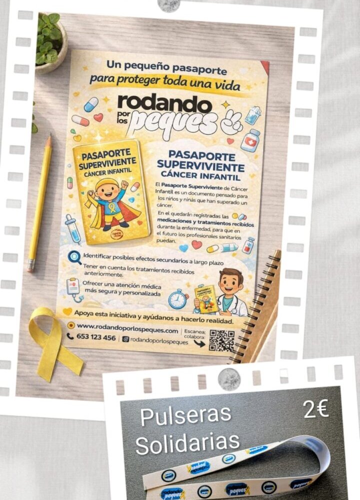 Cartel informativo sobre el Pasaporte Superviviente para niños con cáncer