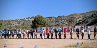 Arqueros alineados en la Liga AVAB-IFAA 2026 en Torrent