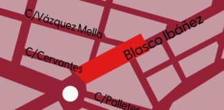 Aviso de corte de tráfico en la avenida Blasco Ibáñez de Mislata