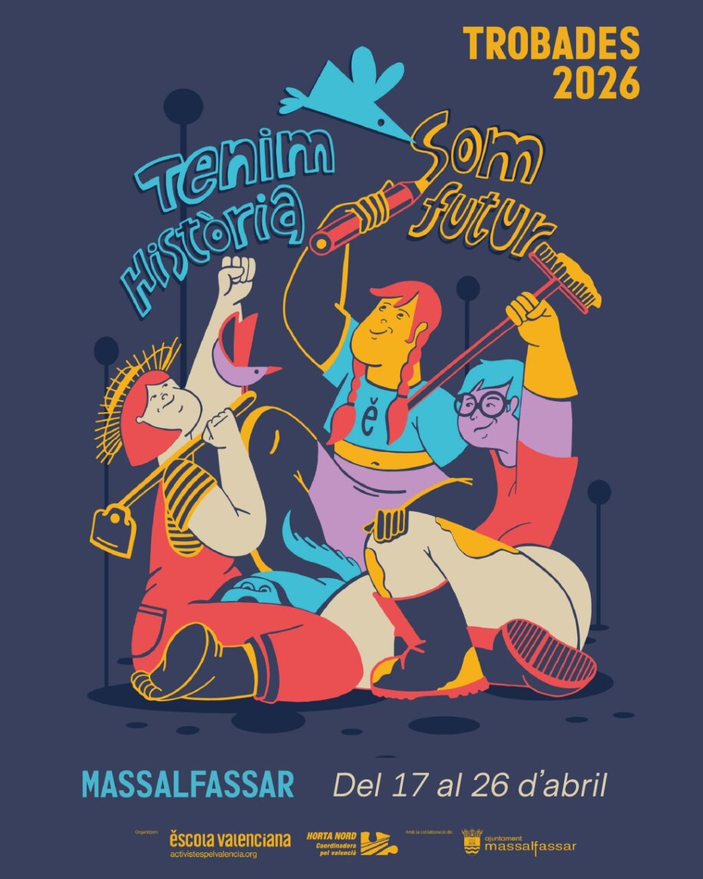 Cartel de la Trobada d’Escoles en Valencià en Massalfassar 2026