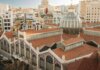 Vista aérea del Mercat Central de València con su arquitectura distintiva