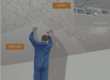 Instalación de panel sanitario de PVC en una superficie