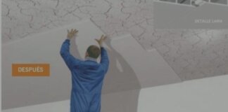 Instalación de panel sanitario de PVC en una superficie