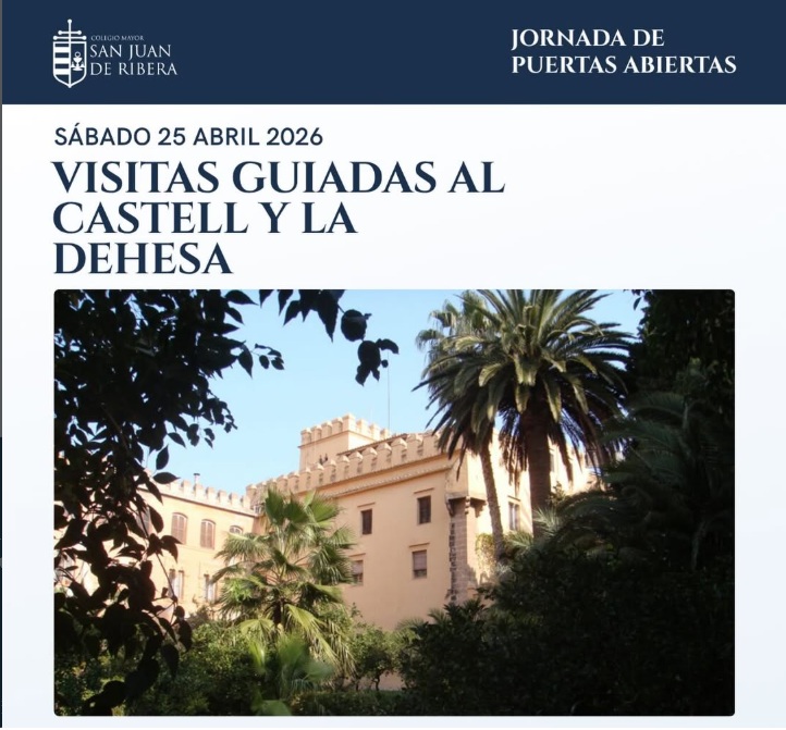 Vista del Castell y la Dehesa de Burjassot con palmeras