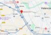 Accidente en la autovía V-30 en Valencia con un vehículo volcado.