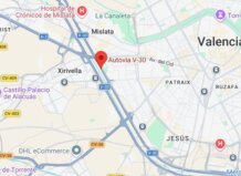 Accidente en la autovía V-30 en Valencia con un vehículo volcado.
