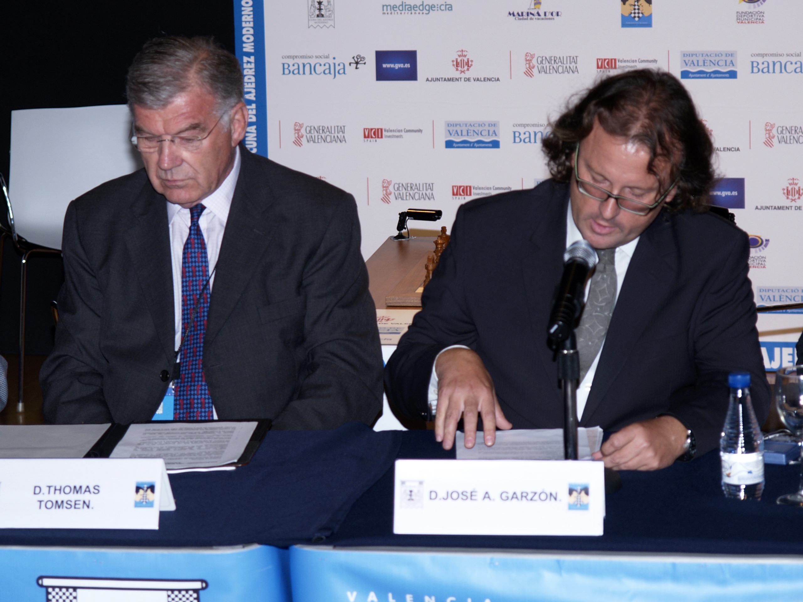 Thomas Thomsen, junto a J.A. Garzón en Valencia en 2009