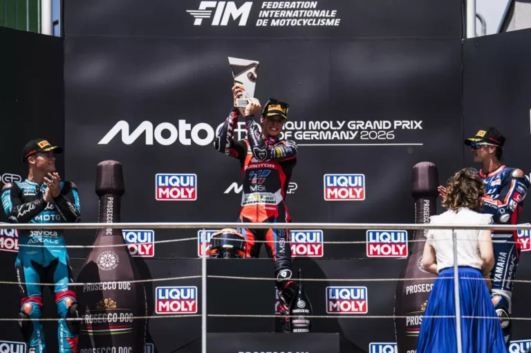 Podium GP Alemania Moto 2 victoria de Ivan Ortola