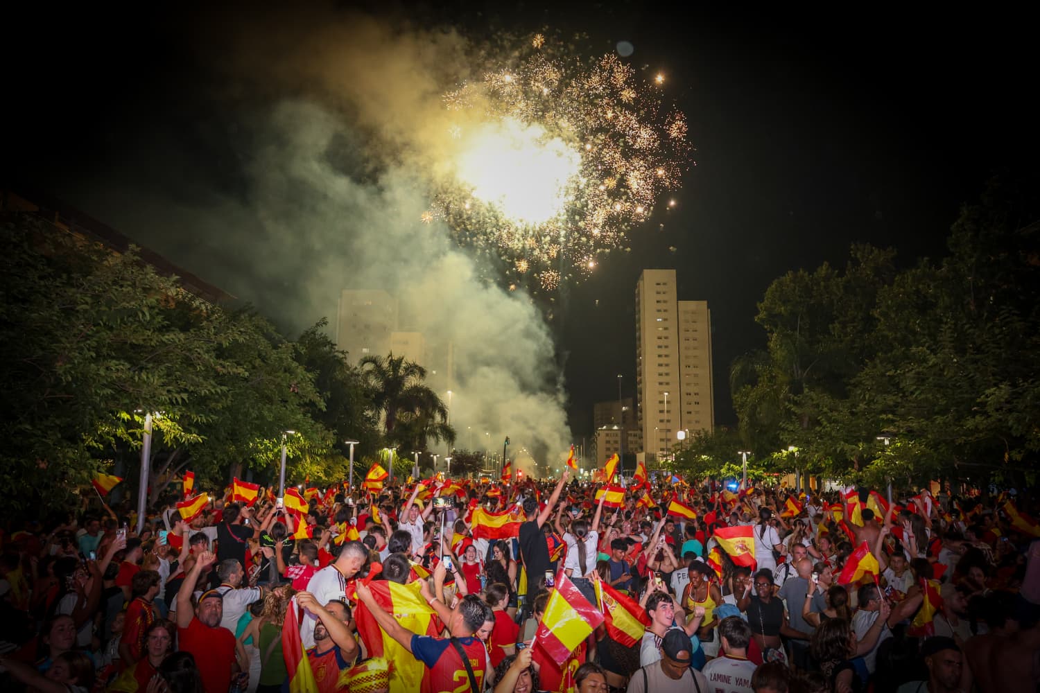 Torrent estalla con la victoria de ESpaña en el MUndial de futbol
