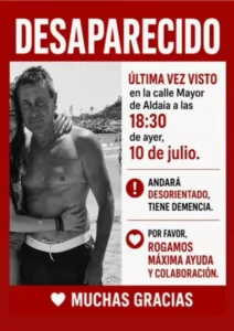 Dispositivo de búsqueda urgente para localizar a Pedro Notario, un vecino del Barrio del Cristo desaparecido en Aldaia