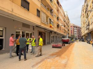 obras calle de las palmeras de Alaquàs
