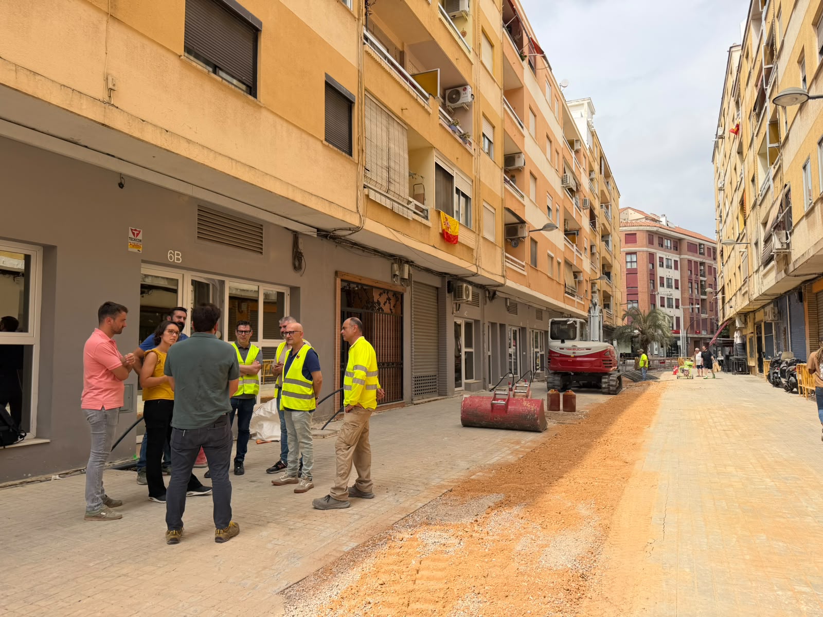 obras calle de las palmeras de Alaquàs