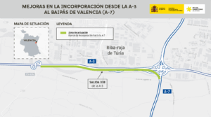 Adjudicada la ampliación del enlace de la A-3 con la A-7