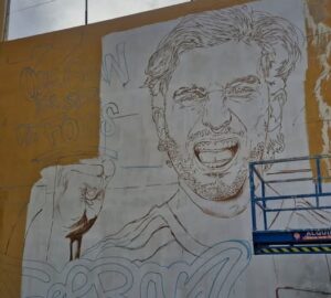 mural Ferran Torres en Foios